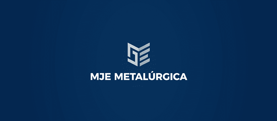 criação de logo MJE Metalúrgica